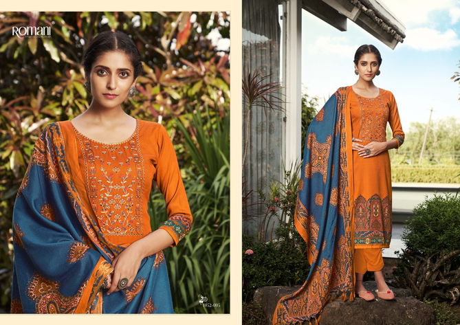 Romani Gulmarg Casual Wear Wollen Pashmina Wholesale Dress Material Collection